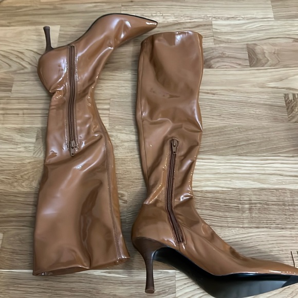 New rag & bone Brea Tall Boot in Patent Textile - Picture 8 of 11